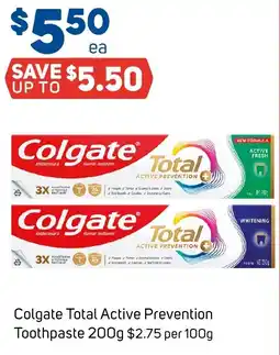 Foodland Colgate Total Active Prevention Toothpaste offer