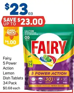 Foodland Fairy 5 Power Action Lemon Dish Tablets offer