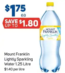 Foodland Mount Franklin Lightly Sparkling Water offer