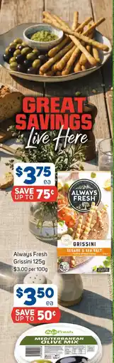 Foodland Always Fresh Grissini offer