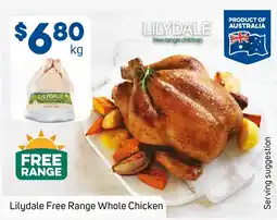 Foodland Lilydale Free Range Whole Chicken offer