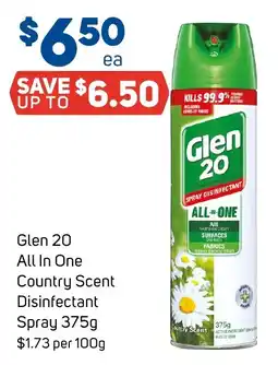 Foodland Glen 20 All In One Country Scent Disinfectant Spray offer