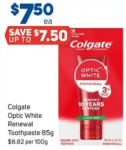 Foodland Colgate Optic White Renewal Toothpaste offer