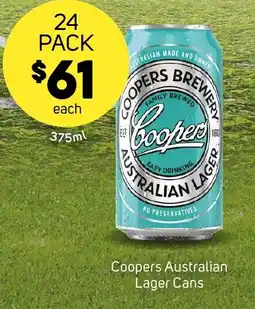 Foodland Coopers Australian Lager Cans offer