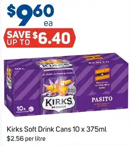 Foodland Kirks Soft Drink Cans offer