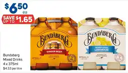 Foodland Bundaberg Mixed Drinks offer