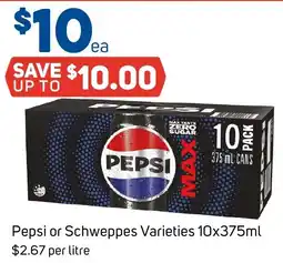 Foodland Pepsi or Schweppes Varieties offer