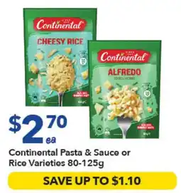 Ritchies Continental Pasta & Sauce or Rice Varieties offer