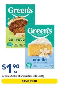 Ritchies Green's Cake Mix Varieties offer