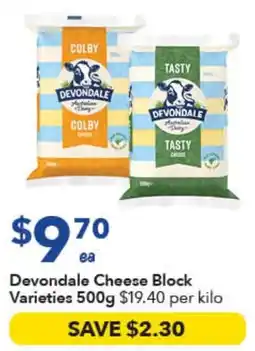 Ritchies Devondale Cheese Block Varieties offer