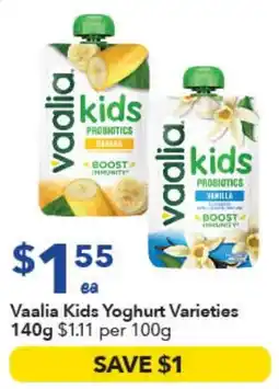 Ritchies Vaalia Kids Yoghurt Varieties offer