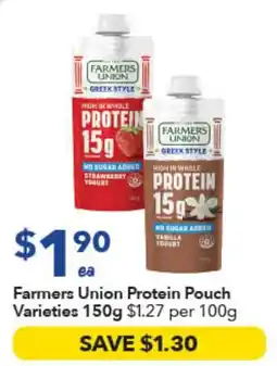 Ritchies Farmers Union Protein Pouch Varieties offer