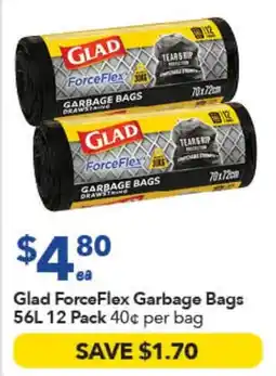 Ritchies Glad ForceFlex Garbage Bags offer