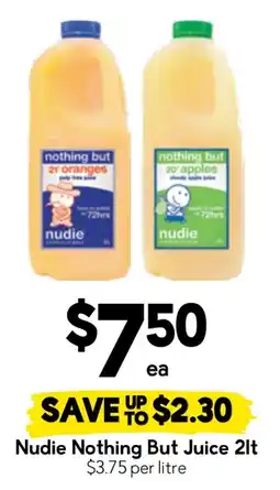 Drakes Nudie Nothing But Juice 2lt offer