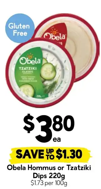 Obela Hommus or Tzatziki Dips