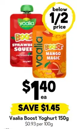Drakes Vaalia Boost Yoghurt offer