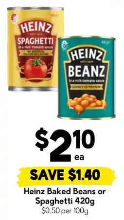 Drakes Heinz Baked Beans or Spaghetti offer