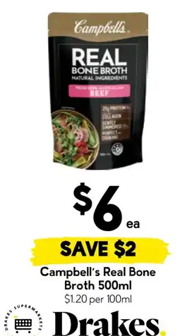Drakes Campbell's Real Bone Broth offer