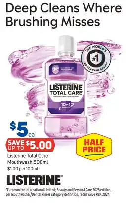Foodland Listerine Total Care Mouthwash offer