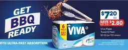 Foodland Viva Paper Towel 6 Pack offer