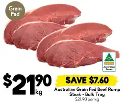 Drakes Australian Grain Fed Beef Rump Steak - Bulk Tray offer