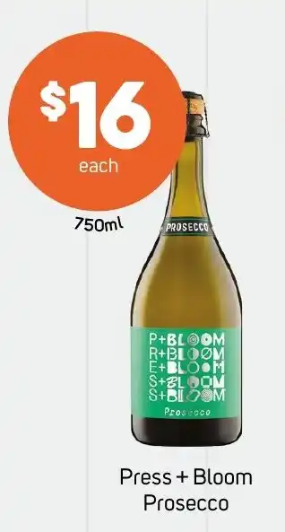Foodland Press + Bloom Prosecco offer