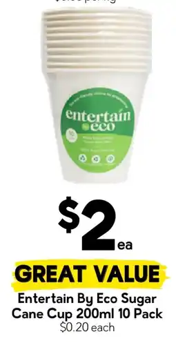 Drakes Entertain By Eco Sugar Cane Cup offer