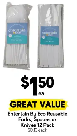 Drakes Entertain By Eco Reusable Forks, Spoons or Knives offer