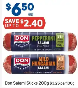 Foodland Don Salami Sticks offer