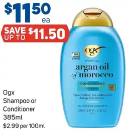 Foodland Ogx Shampoo or Conditioner offer