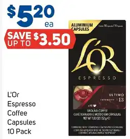 Foodland L'Or Espresso Coffee Capsules offer