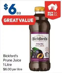Foodland Bickford's Prune Juice offer