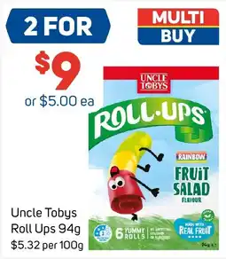 Foodland Uncle Tobys Roll Ups offer