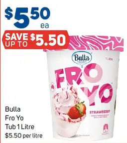 Foodland Bulla Fro Yo Tub 1 Litre offer