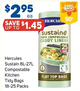 Foodland Hercules Sustain Compostable Kitchen Tidy Bags offer