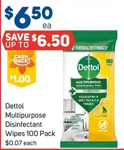Foodland Dettol Multipurpose Disinfectant Wipes offer