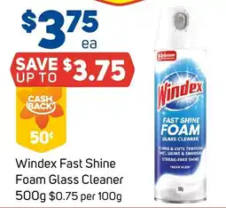 Foodland Windex Fast Shine Foam Glass Cleaner offer
