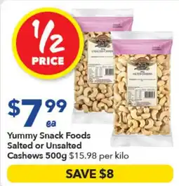 Ritchies Yummy Snack Foods Cashews offer
