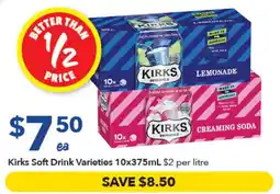 Ritchies Kirks Soft Drink Varieties offer
