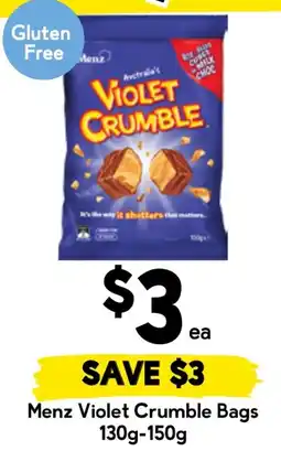 Drakes Menz Violet Crumble Bags offer