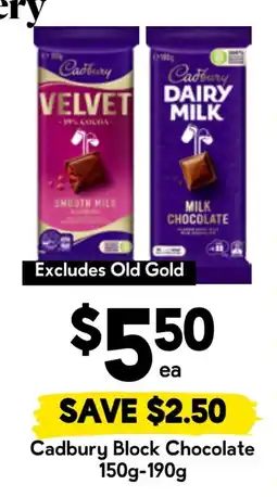 Drakes Cadbury Block Chocolate offer