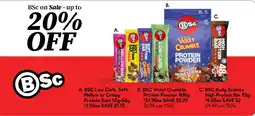 Drakes BSC Low Carb, Soft, Mellow or Crispy Protein Bars offer