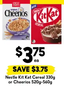 Drakes Nestle Kit Kat Cereal or Cheerios offer