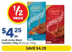 Ritchies Lindt Lindor Block Varieties offer