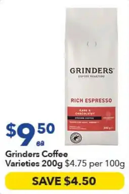Ritchies Grinders Coffee Varieties offer