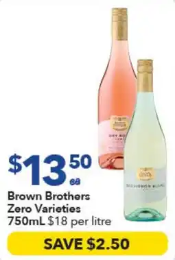 Ritchies Brown Brothers Zero Varieties offer