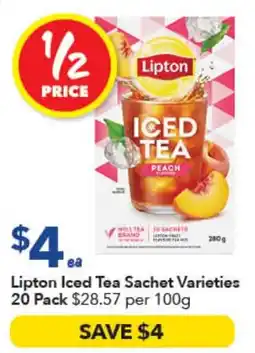 Ritchies Lipton Iced Tea Sachet Varieties offer