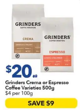 Ritchies Grinders Coffee Varieties offer