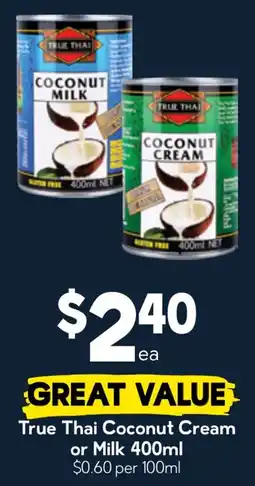 Drakes True Thai Coconut Cream or Milk offer