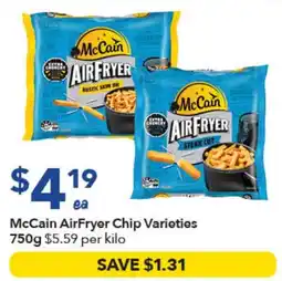 Ritchies McCain AirFryer Chip Varieties offer